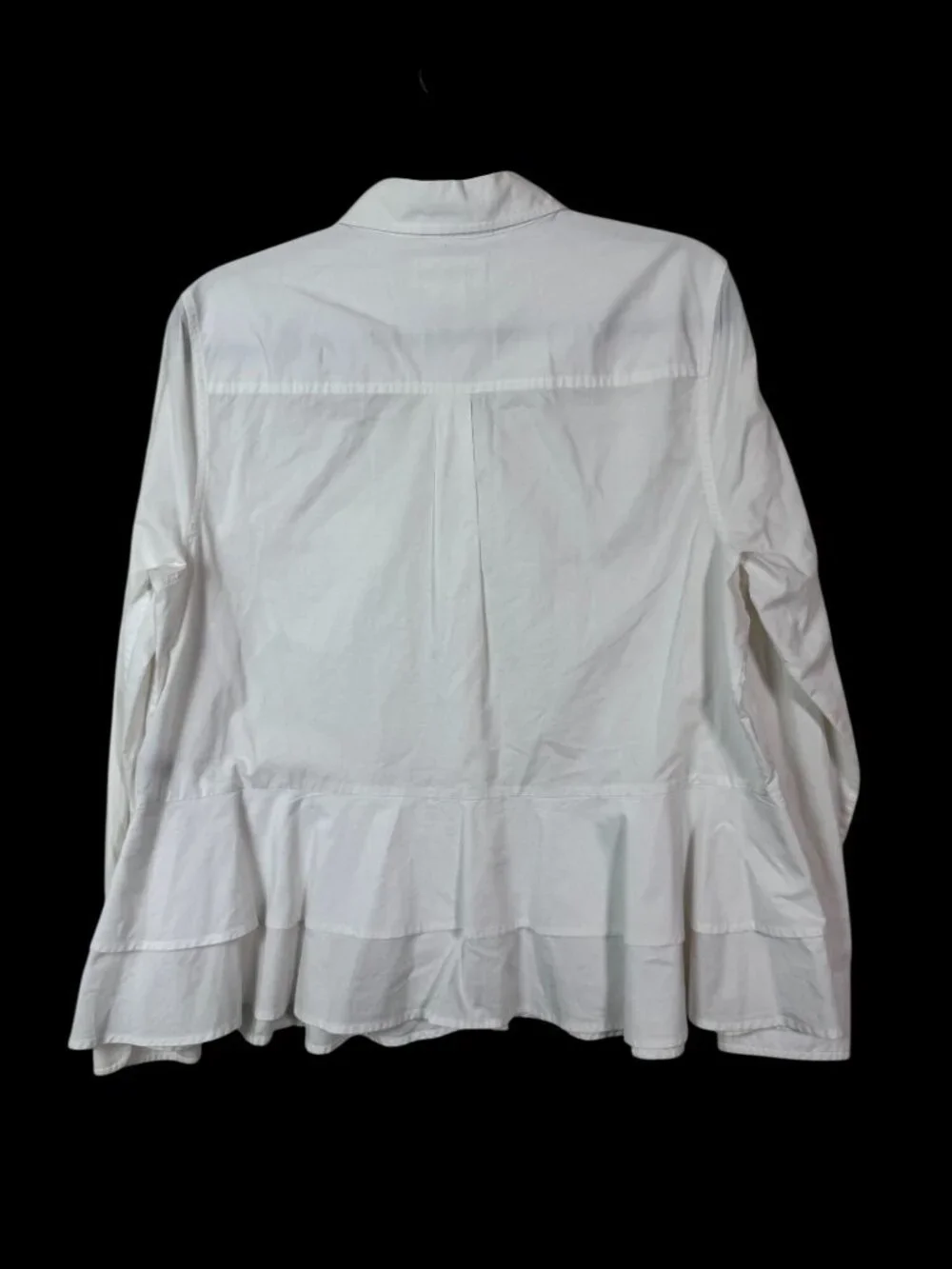 Kate Spade Broome Street White Button Up Shirt Sz Large 100% Cotton Long Sleeve